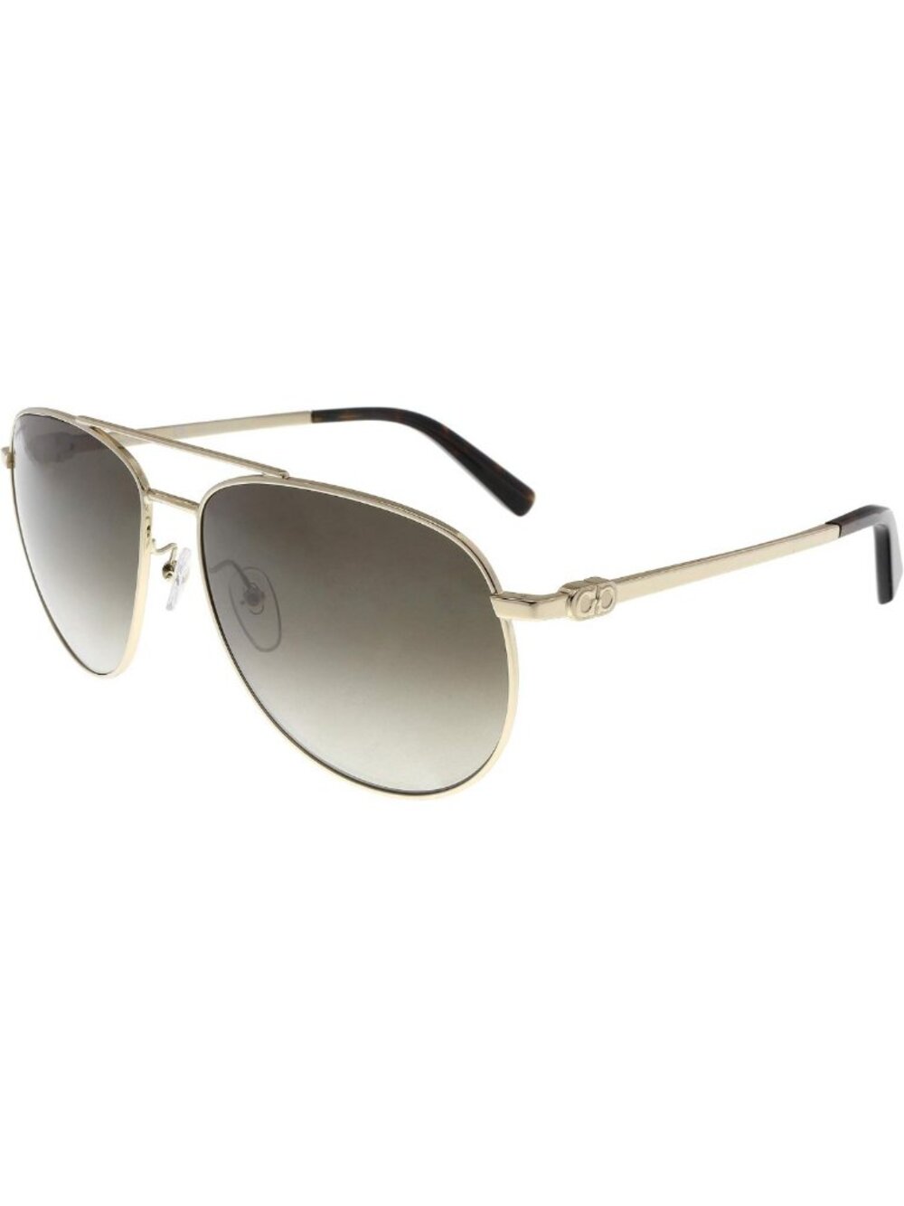 Salvatore Ferragamo Aviator Sunglasses SF157S 717 Gold Havana 60mm 157